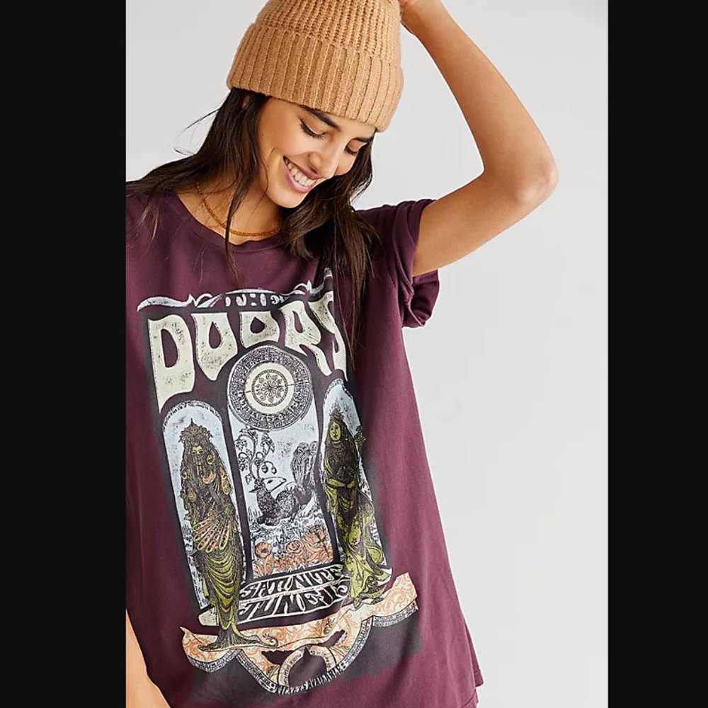 Daydreamer xFree People The Doors SOLD OUT Poster Tee Dress Huckleberry NWT Sz M